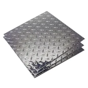 Polished Stainless Steel Checker Plate 304 Grade 4mm Thick Laser Cut Edges Decorative for Storefront