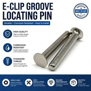Polished Surface Flat Head Limit Pins with Single Groove for Mechanical Rotary Structure