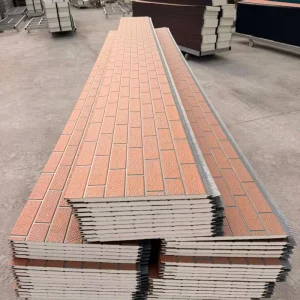Polyurethane Foam Sandwich Panels for Exterior Wall Insulation Water Fire Resistant Eco Friendly Outdoor Decorative Panels