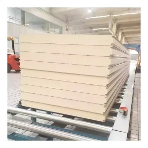 Polyurethane Insulated Fire Resistant Steel Sandwich Panels Rock Wool EPS PIR Core Modern Design 50-200mm Thickness 5+ Year