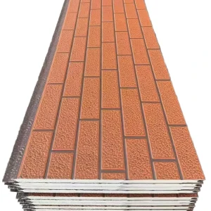 Polyurethane PU Foam Coated Galvanized Steel Fire Resistant Water Resistant Exterior Decorative Siding Brick Cold Room Workshop