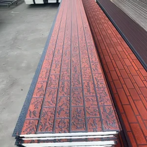 Polyurethane Pir Pu Foam Panel Exterior Decorative Siding Brick Metal Wall Panel