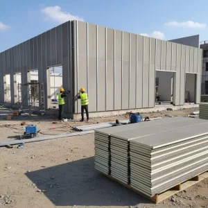 Polyurethane Sandwich Panel Aesthetic Pu Sandwich Panel Smooth or Embossed Metal Surface Various Designs Modern Facade