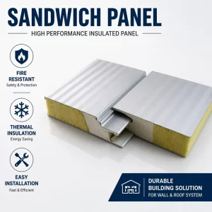 Polyurethane Sandwich Panel PU Foam Core Heat Insulation Wall Roof Panel Prefabricated Building