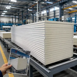 Polyurethane Sandwich Panel PU Wall Panel Sandwich Panels Made by Professional Manufacturers for Steel Structure Buildings