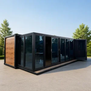 Portable 2 Bedroom Foldable Container House with Midcentury Modern Design
