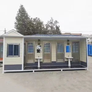 Portable Mobile Security Booth with Waterproof Sandwich Panel for Office Buildings