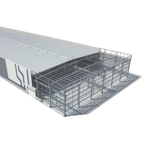 Portable Pre-engineered Space Frame Steel Structure Workshop With Mezzanine Building