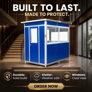 Portable Prefab Steel Waterproof Lightweight Security Booth Outdoor Toll Station Sentry Post for House Use