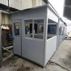 Portable Sandwich Panel Security Booth Prefab Guard House for Outdoor Security Duty