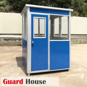 Portable Security Booth Aluminum Frame Guard House with EPS Insulated Panels Custom Size Modular Ticket Kiosk Cabin