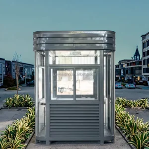 Portable Shop Kiosk Sentry Box Guard House Design Layout Made of Steel