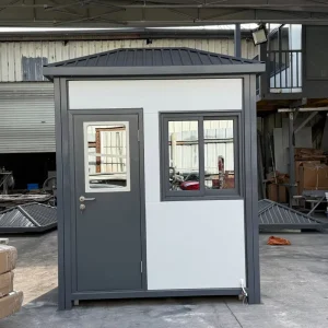 Portable Steel Sandwich Panel Security Guard Booth for Hotel Warehouse Outdoor Use Detachable Container House with Custom Colors