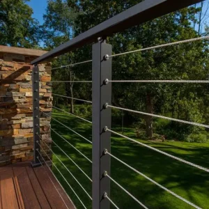 Post Cable Balustrade Stainless Steel Outdoor Wire Cable Railing Modern Brushed Mirror Hot Galvanized DB-B5104 Flooring