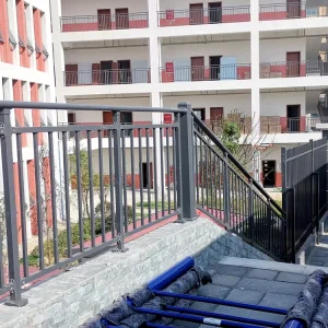 Powder Coated Galvanized Steel Stair Handrails Balustrades for Residential Building
