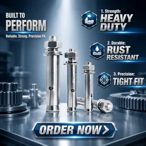 Powder Coated Steel Concrete Screw Sleeve Elevator Conical Cap Wedge Expansion Anchor Bolts 12mm Diameter Bright Longer Life