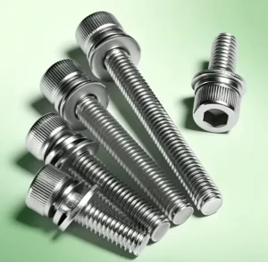 Pre-Assembled Socket Head Cap Screws, 304 Stainless Steel Combination Bolts with Flat and Spring Washers for General Repair