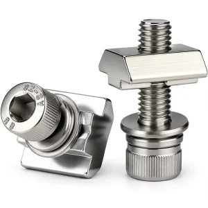Pre-Assembled Solar Racking Fastener DIN912 Metric Fine Thread Stainless Steel Plating Flat Spring Washer Sliding Nut Kit