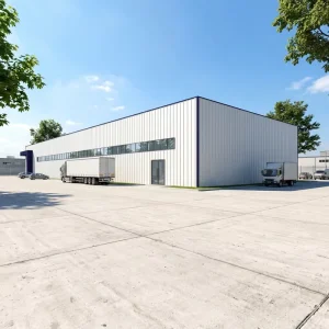 Pre Engineered Steel Frame Cold Storage Warehouse Metal Cold Storage Factory, Durable Prefab Steel Refrigerated Storage Building