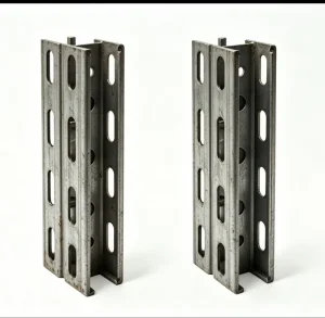 Pre-Galvanized Steel C Channel Mounting Brackets Double Slotted Holes Back-to-Back C Strut Channel