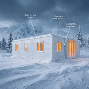 Pre finished Seaside Vacation Cabin Double Wing Foldable House for Coastal Glamping Sites and Beach Parks
