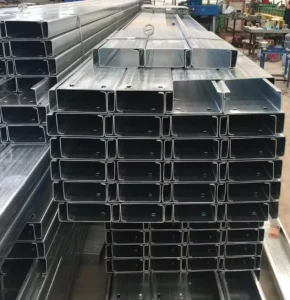 Precision Cold Formed ASTM Standard Non-Alloy Galvanized C Purlin Channel Steel 1.5mm-3.0mm Thickness 1% Tolerance