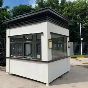 Prefab Durable Modern Design Security Guard Booth EPS Sandwich Panel Houses Stainless Steel Construction