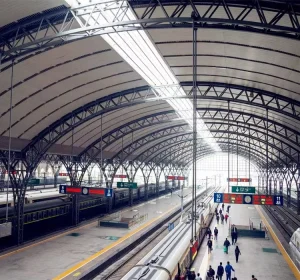 Prefab Frame Steel Roof Trusses Structure Railway Station Covering Space Frame Storage Roof Shed