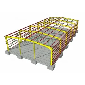 Prefab Frame Structure Construction Building Prefabricated Steel Structure Warehouse with Light Aluminum Alloy Window or Pvc