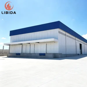 Prefab Industrial Steel Storage Warehouse Metal Warehouse Building Custom Wide Span Steel Structure Outdoor Commercial Storage
