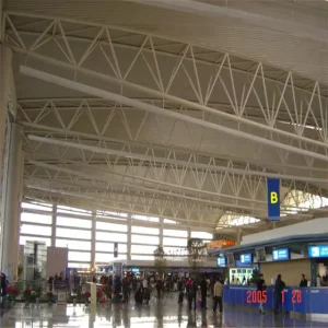 Prefab Large Span Light Galvanized Steel Roof Truss Airport Steel Pipe Truss Q235/Q345 Grade
