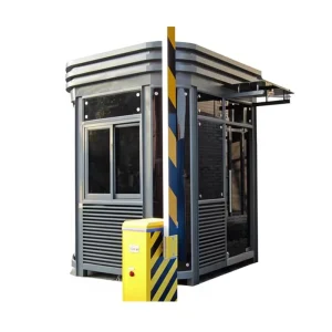 Prefab Light Steel Security Booth Weatherproof Guard House Sentry Box Modular Guard Shack for Hospital Entrance Gate