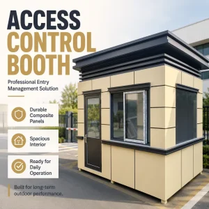 Prefab Security Cabin Guard Booth Outdoor Mobile Station Booth Stainless Steel Guard Room
