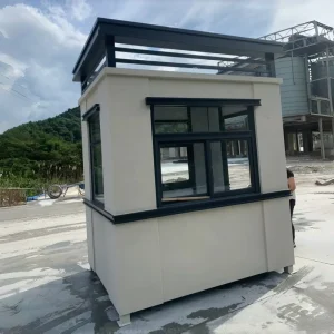 Prefab Security Guard Booth Light Steel Waterproof Modern Eco Friendly Low Cost Station Booth