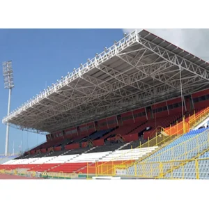 Prefab Space Truss Tensile Membrane Steel Structure Design Sports Steel Stadium Roof Truss