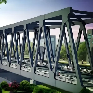 Prefab Steel Building Truss Frame Light Gauge Heavy Duty Construction for Student Gym Commercial Sports Arena Project
