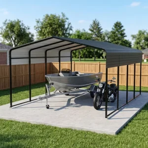 Prefab Steel Powder Coated High Quality Carport Manufacturer Factory From Shandong