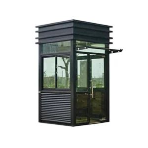 Prefab Steel Security Booth Weatherproof Outdoor Guard Shack Portable Sentry Cabin Kiosk for Hospital Parking Lot Entrance