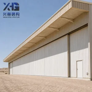 Prefab Steel Structure Desert Long Term Aircraft Storage Hangar Metal Building Heat Reflective Dust Proof