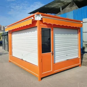 Prefab Steel Structure Security Guard Booth for Outdoor Community and Commercial Use