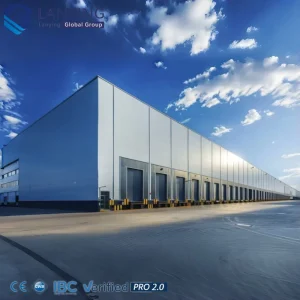 Prefab Steel Warehouse Workshop Structure Complete with Cold Formed Galvanized Purlin Roof Wall Girt Heavy Duty Steel Frame