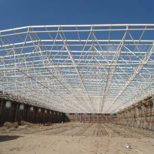 Prefabricated Curved Light Steel Warehouse Roof Truss with Welding
