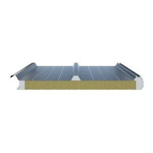 Prefabricated House Roofing Material Rock Wool Sandwich Panel Fireproof Thermal Insulation For Exterior Wall Warehouse