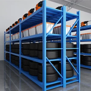 Prefabricated Light Duty Steel Storage Rack 200kg Powder-Coated Shelves Warehouse Shelving System