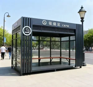 Prefabricated Light Steel Structure Portable Guard House Prefab Container House Guard Booth Smoking Booth
