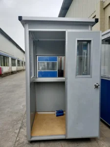 Prefabricated Mobile Steel Guardhouse Sentry Box Chinese Design Modular Structure Safe Strong School Gym Use Guard Post