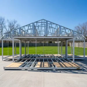 Prefabricated Modern Steel Building with Wide Span Metal Frame for Workshop Warehouse Apartment Factory Construction