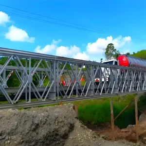 Prefabricated Modular Steel Galvanized Bailey Bridge Panel Community Subdivision Access