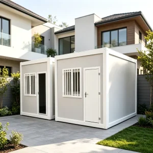 Prefabricated Modular Tiny Container House Eco Friendly Waterproof Low Cost Temporary Field School Villa Apartment Carport