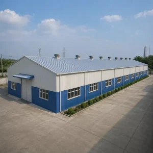 Prefabricated PEB Steel Structure Warehouse with Large Span Galvanized Construction for Gym and Storage